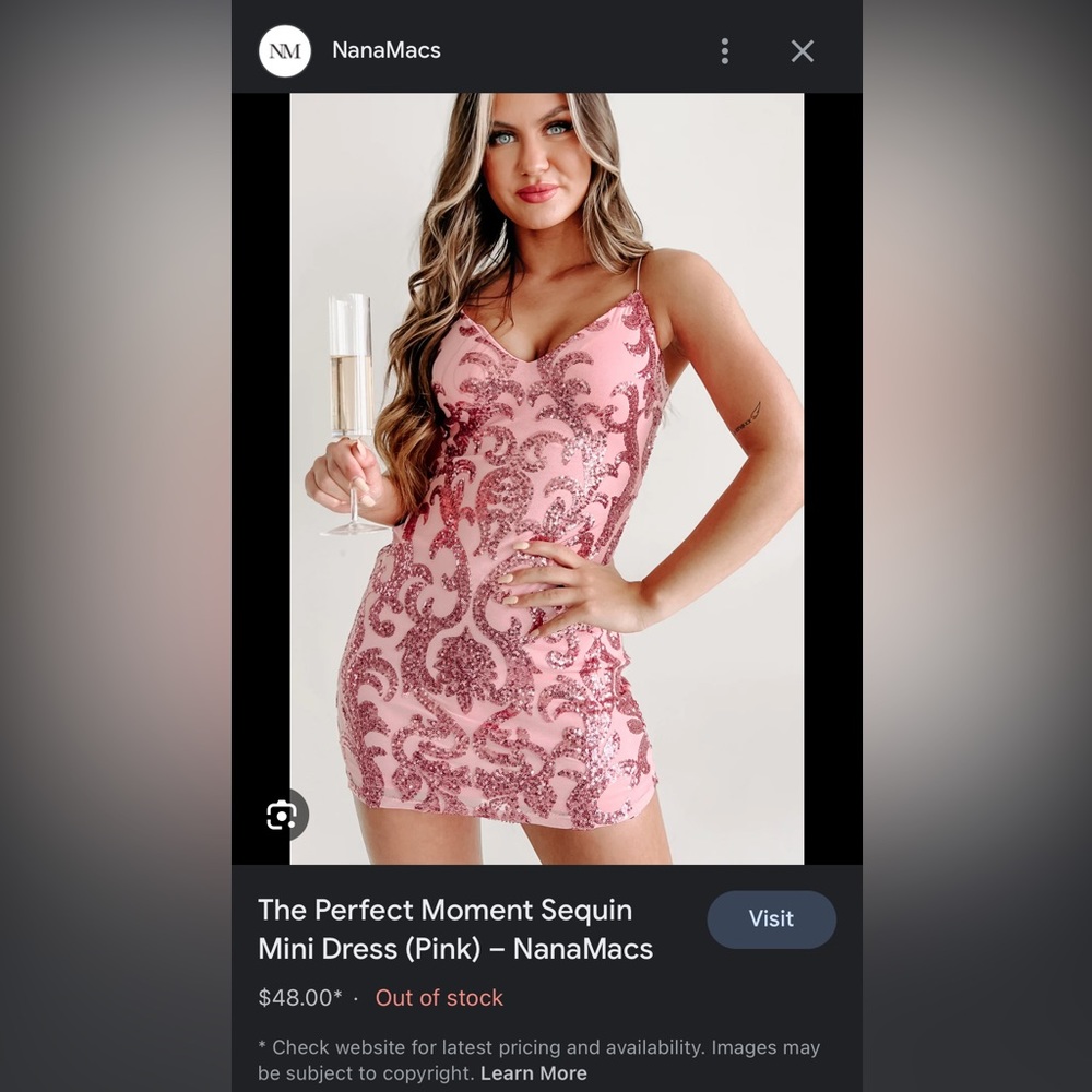 Nanamacs “the perfect moment” dress.